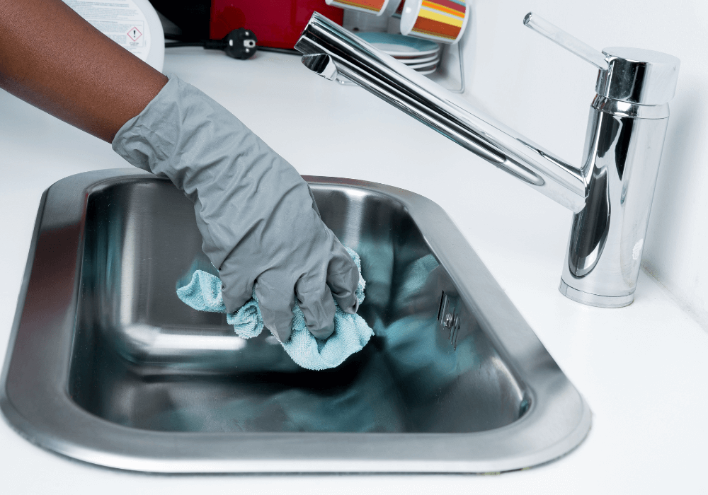 Professional home cleaning service reducing allergens in living room